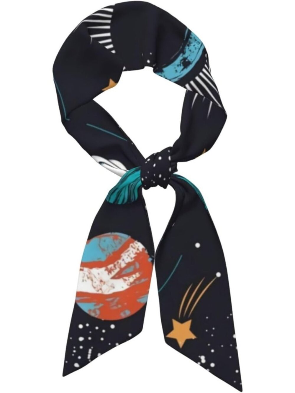 Retro Video Game Satin Silk Scarf | Women's Fashion Neck Wrap & Hair Accessory